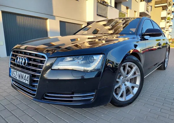 warmińsko-mazurskie Audi A8 cena 93900 przebieg: 208471, rok produkcji 2010 z Szczytno